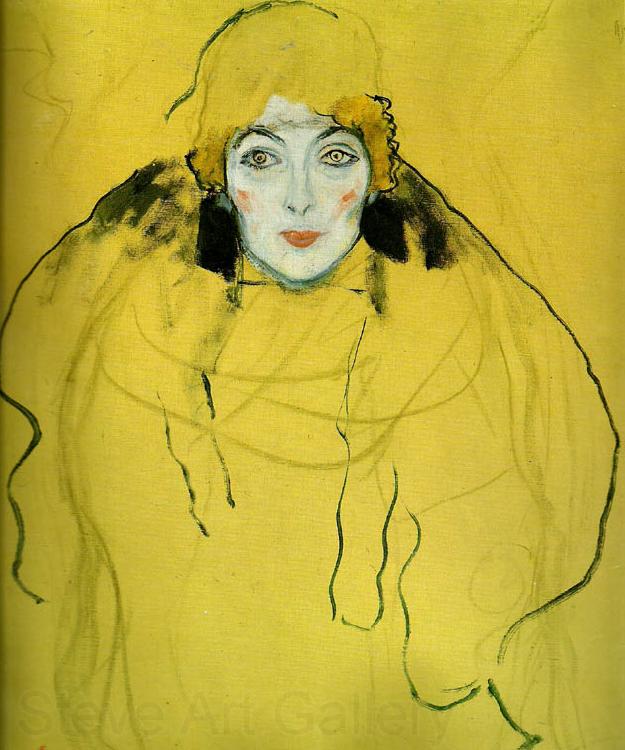 Gustav Klimt en face - portratt av kvinna, France oil painting art